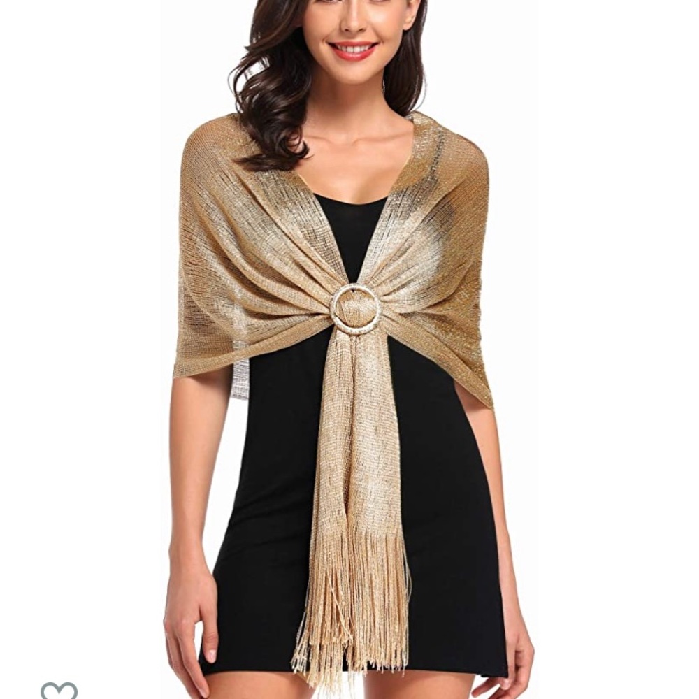 3 shawls black and gold